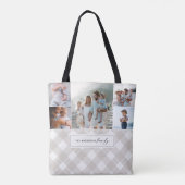 バッファロータータンチェックモダンナチュラル5写真クリスマス トートバッグ (裏面)