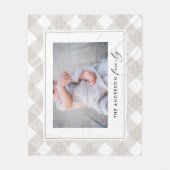 バッファロータータンチェックモダン自然写真クリスマス フリースブランケット (正面)