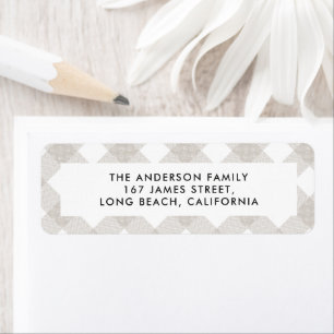 バッファロータータンチェックモダン自然写真クリスマス ラベル