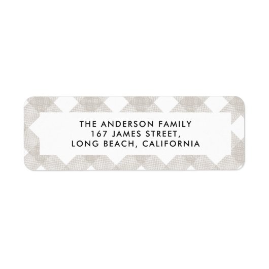 バッファロータータンチェックモダン自然写真クリスマス ラベル (正面)