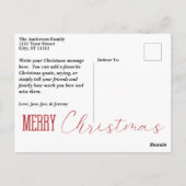 バッファローチェックそれを雪はがき ポストカード (裏面)