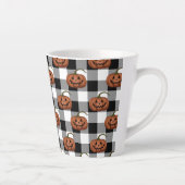 バッファローチェックのジャックOランタン,ハロウィーン カフェラテマグ (右)