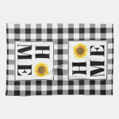 バッファローチェックひまわり"ホーム" キッチンタオル (横)