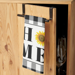 バッファローチェックひまわり"ホーム" キッチンタオル