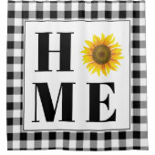 バッファローチェックひまわり"ホーム" シャワーカーテン (正面)