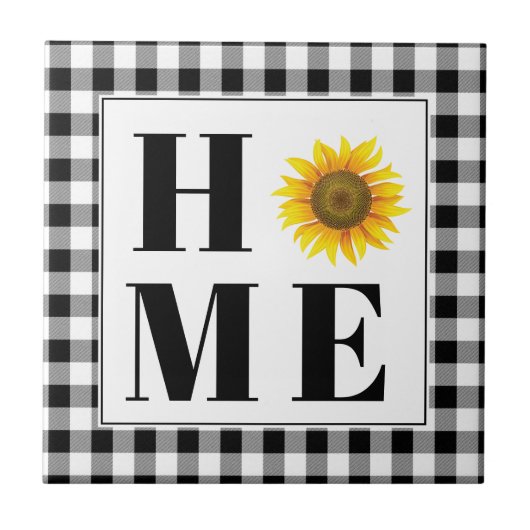バッファローチェックひまわり"ホーム" タイル (正面)
