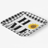 バッファローチェックひまわり"ホーム" ペーパープレート (傾斜あり)