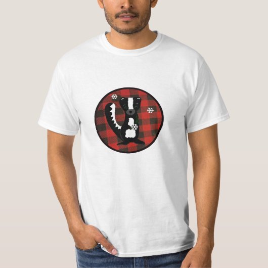 バッファローチェックウッドランドスカンクホリデーTシャツ Tシャツ (正面)