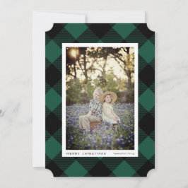 バッファローチェックオンダークティール（緑がかった色）フォトホリデー