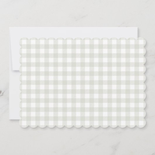 バッファローチェックガールズベリーファースト誕生日写真 サンキューカード (裏面)