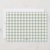 バッファローチェッククリスマスコットンリースファミリーフォト シーズンカード (裏面)