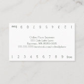 バッファローチェックシンプルコーヒーパンチカード ロイヤリティカード (裏面)