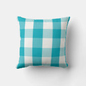 バッファローチェックスキューバブルー装飾用クッション クッション (裏面)