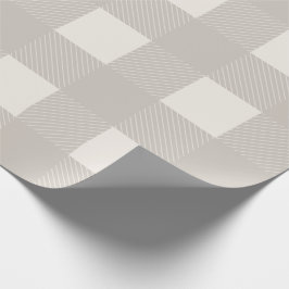 バッファローチェックタンシンプルトレンディースタイリッシュプレイド ラッピングペーパー