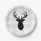 バッファローチェックディアウィルダネスキャビン ペーパープレート (正面)