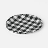 バッファローチェックパターンホリデー ペーパープレート (アングル)