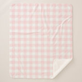 バッファローチェックピンクホワイトチェックマウンテン シェルパブランケット (正面)