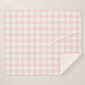 バッファローチェックピンクホワイトチェックマウンテン シェルパブランケット (正面(横))