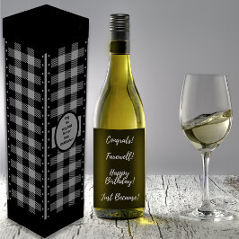 バッファローチェックブラックワインボックスとグレーワインボックス ワインギフトボックス