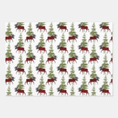 バッファローチェックブルムース ラッピングペーパーシート (正面2)