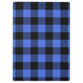バッファローチェックブルー&ブラックランバージャックプレイドデコール クリップボード (裏面)
