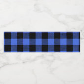 バッファローチェックブルー&ブラックランバージャックプレイドデコール ペットボトルラベル (シングルラベル)