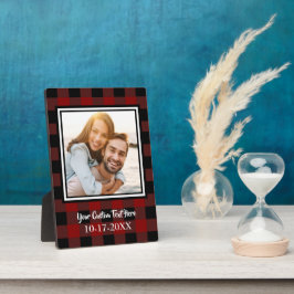 バッファローチェックプレイドあなたの写真の追加カスタムテンプレート フォトプラーク