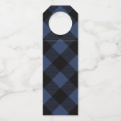 バッファローチェックプレイドクリスマスプレゼントパーソナライズされたギフト ボトルネックタグ (裏面)