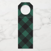 バッファローチェックプレイドクリスマスプレゼントパーソナライズされたギフト ボトルネックタグ (裏面)