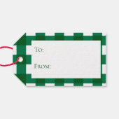 バッファローチェックプレイドグリーンホリデーギフトラベル ギフトタグ (裏面横)