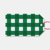 バッファローチェックプレイドグリーンホリデーギフトラベル ギフトタグ (正面(横))