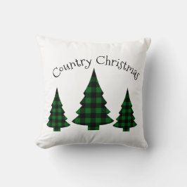 バッファローチェックプレイドホリデーカントリークリスマス クッション