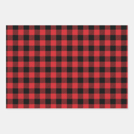 バッファローチェックプレイド ラッピングペーパーシート