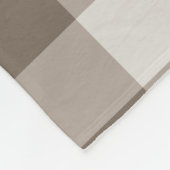 バッファローチェックベージュクリームアイボリーギンガム フリースブランケット (角)