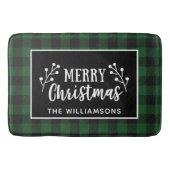 バッファローチェックメリークリスマスファームハウスドア バスマット (正面)