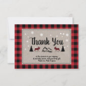 バッファローチェックランバージャックありがとう サンキューカード (正面)