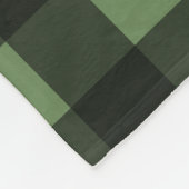 バッファローチェックランバージャックプライドカスタムカラーグリーン フリースブランケット (角)
