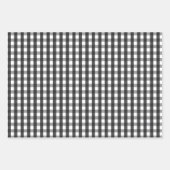 バッファローチェックリースタイプライター文字クリスマス ラッピングペーパーシート (正面3)