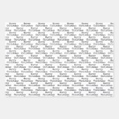 バッファローチェックリースタイプライター文字クリスマス ラッピングペーパーシート (正面3)