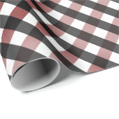 バッファローチェックレッド&ブラックファームハウスクリスマス ラッピングペーパー (ロールコーナー)