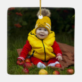 バッファローチェック写真 セラミックオーナメント (裏面)