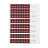バッファローチェック差出人住所ラベル ラップアラウンドラベル (シート)