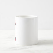 バッファローチェック柄の鹿 コーヒーマグカップ (中央)