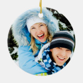 バッファローチェック白黒プレイド記念日 セラミックオーナメント (裏面)