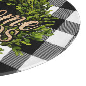 バッファローチェック白黒ボクウッドリース カッティングボード (角)