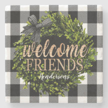 バッファローチェック白黒ボクウッドリース