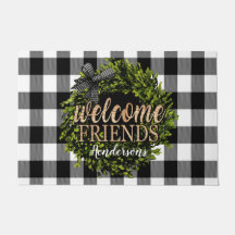 バッファローチェック白黒ボクウッドリース