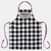 バッファローチェック素朴カントリーファミリー名 エプロン (正面)
