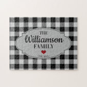 バッファローチェック素朴カントリーファームハウス ジグソーパズル (横)