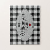 バッファローチェック素朴カントリーファームハウス ジグソーパズル (縦)